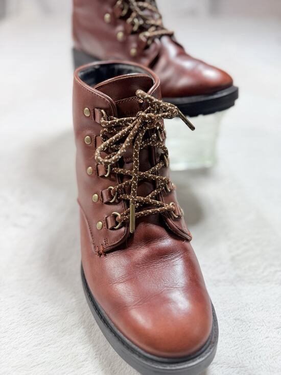 Cole Haan Shoes - Cole Haan Grand OS Waterproof Leather Combat Boot Lug Sole Cognac Tan Hike 9.5 B